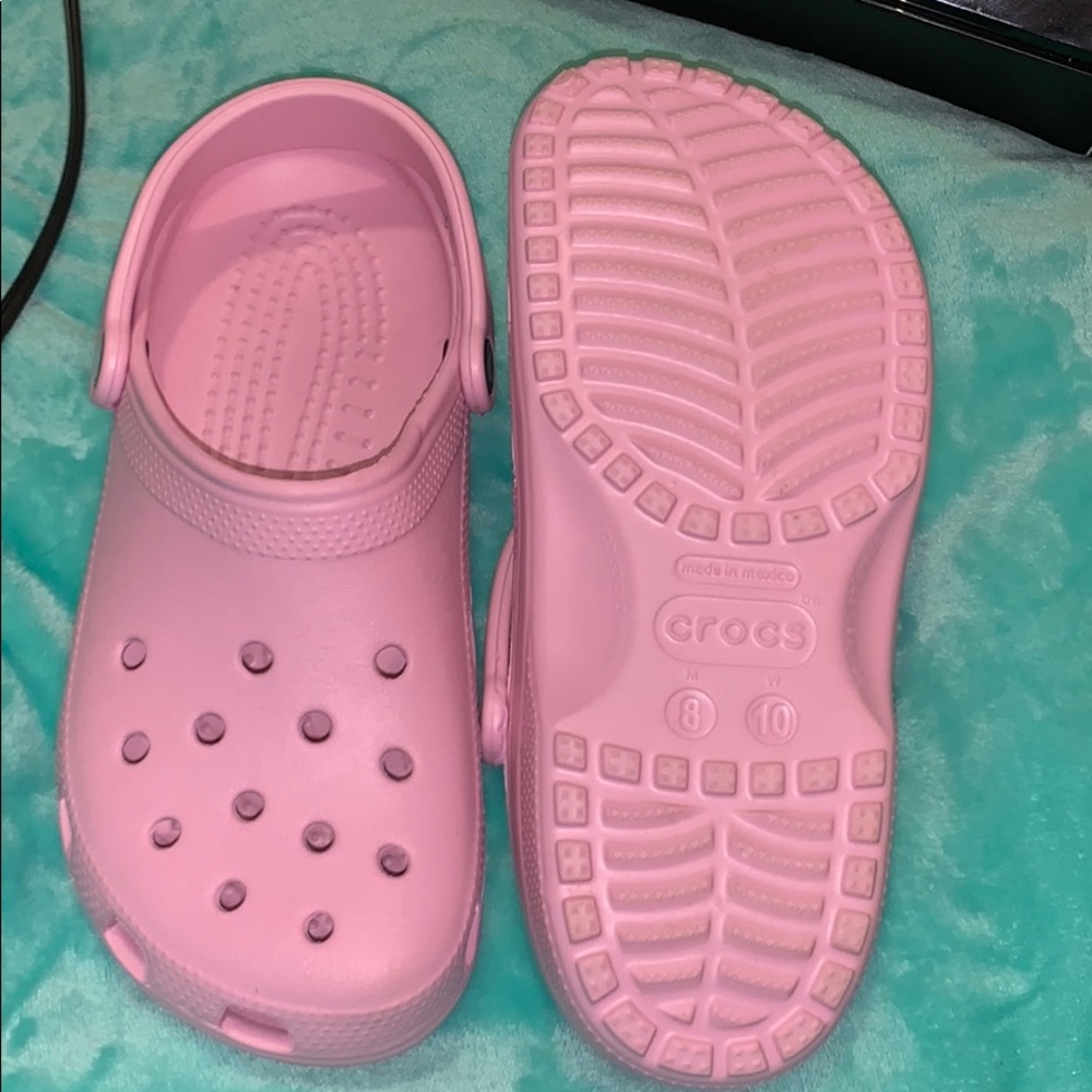 pink crocs